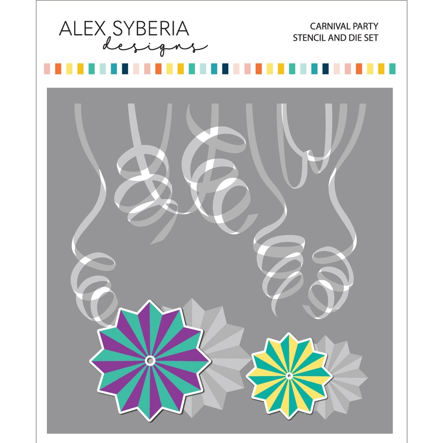 Alex Syberia Designs Carnival Party Stencil and Die Set - CraftSource Market: Craft Supplies & Kits Papercraft > Dies > Metal Cutting Dies