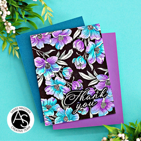 Alex Syberia Designs Charming Floral Background Stencil Set - CraftSource Market: Craft Supplies & Kits Papercraft > Stencils