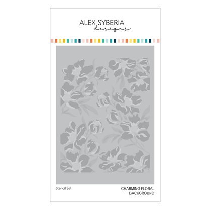 Alex Syberia Designs Charming Floral Background Stencil Set - CraftSource Market: Craft Supplies & Kits Papercraft > Stencils