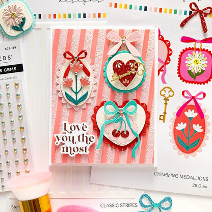 Alex Syberia Designs Charming Medallions Die Set - CraftSource Market: Craft Supplies & Kits Papercraft > Dies > Metal Cutting Dies