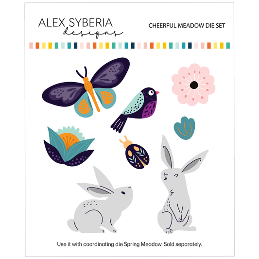 Alex Syberia Designs Cheerful Meadow Die Set - CraftSource Market: Craft Supplies & Kits Papercraft > Dies > Metal Cutting Dies