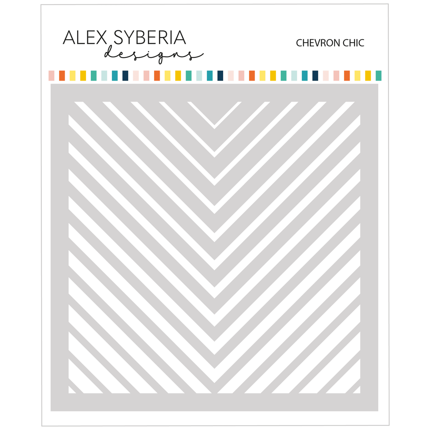Alex Syberia Designs Chevron Chic Stencil - CraftSource Market: Craft Supplies & Kits Papercraft > Stencils