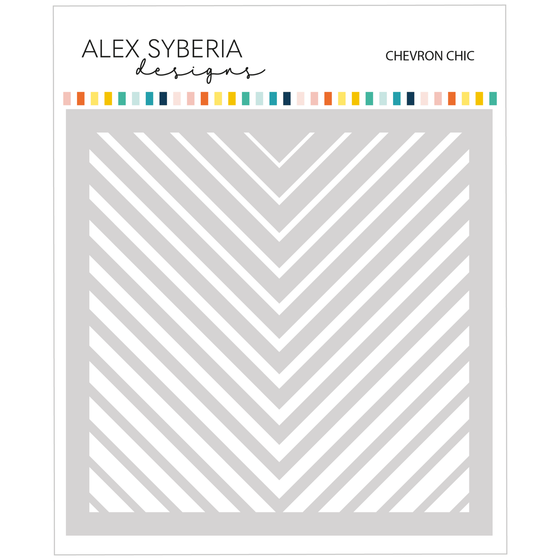 Alex Syberia Designs Chevron Chic Stencil - CraftSource Market: Craft Supplies & Kits Papercraft > Stencils