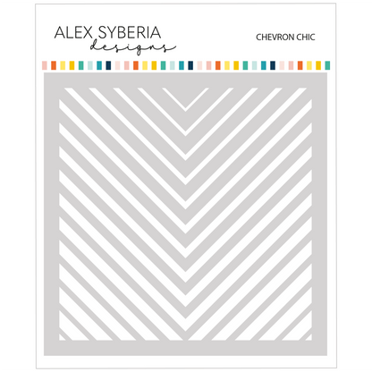 Alex Syberia Designs Chevron Chic Stencil - CraftSource Market: Craft Supplies & Kits Papercraft > Stencils