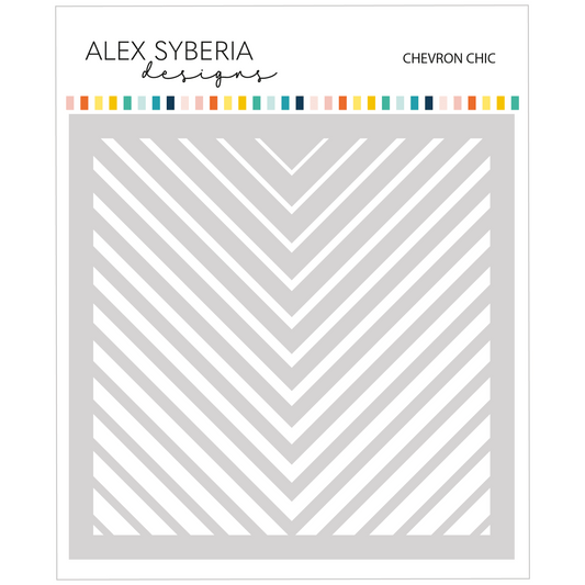 Alex Syberia Designs Chevron Chic Stencil - CraftSource Market: Craft Supplies & Kits Papercraft > Stencils