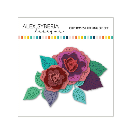 Alex Syberia Designs Chic Roses Layering Die Set - CraftSource Market: Craft Supplies & Kits Papercraft > Dies > Metal Cutting Dies
