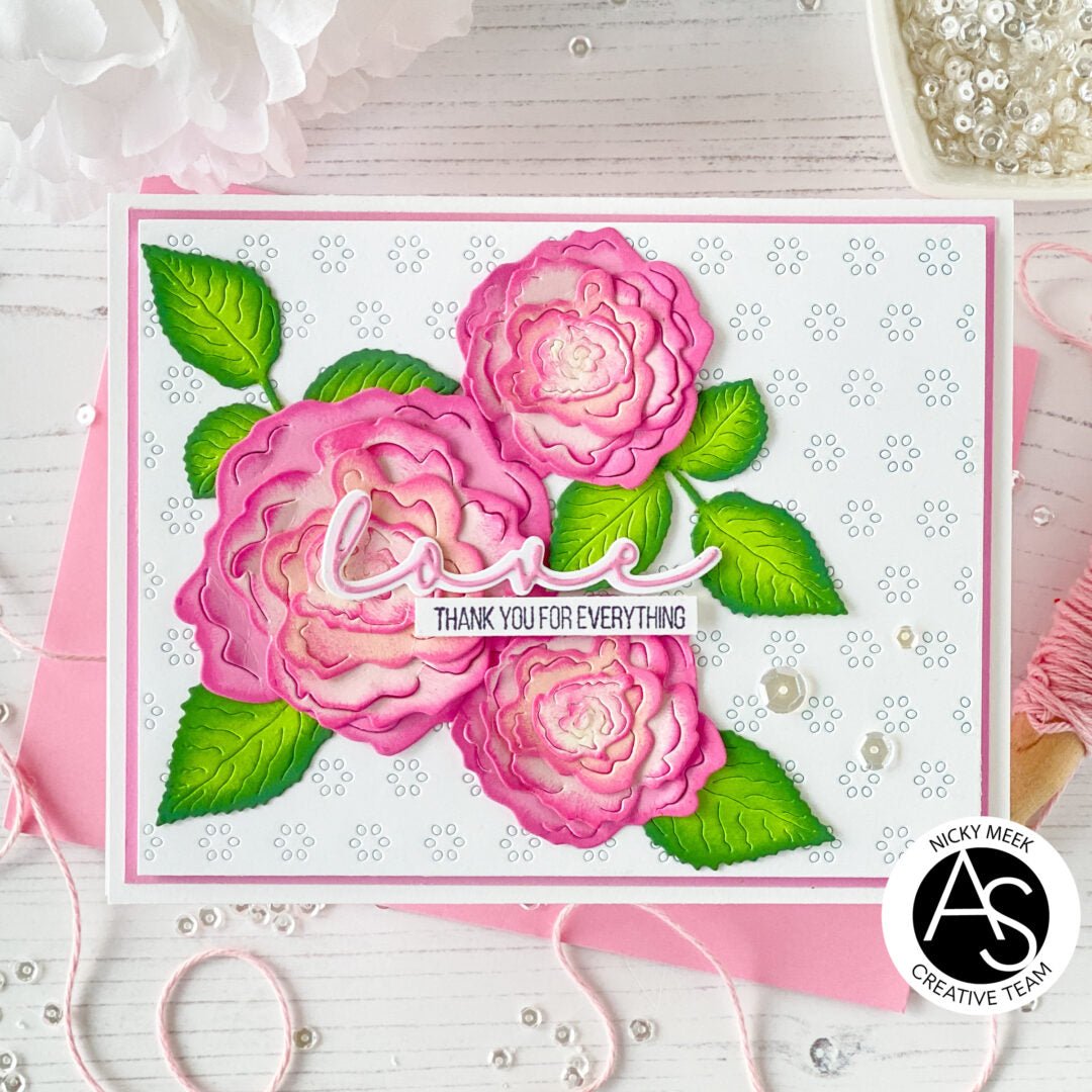 Alex Syberia Designs Chic Roses Layering Die Set - CraftSource Market: Craft Supplies & Kits Papercraft > Dies > Metal Cutting Dies