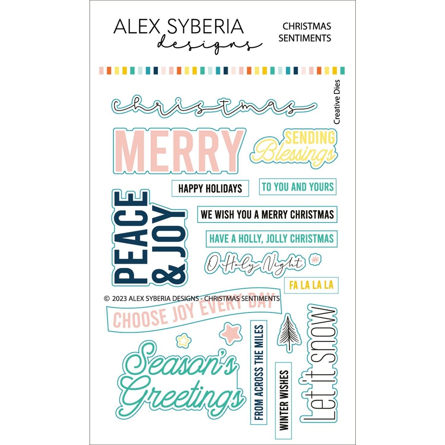 Alex Syberia Designs Christmas Sentiments Die Set - CraftSource Market: Craft Supplies & Kits Papercraft > Dies > Metal Cutting Dies