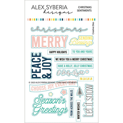 Alex Syberia Designs Christmas Sentiments Die Set - CraftSource Market: Craft Supplies & Kits Papercraft > Dies > Metal Cutting Dies