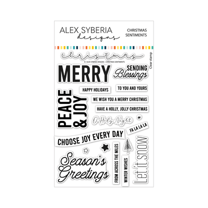 Alex Syberia Designs Christmas Sentiments Stamp Set - CraftSource Market: Craft Supplies & Kits Papercraft > Stamps > Photopolymer Stamps