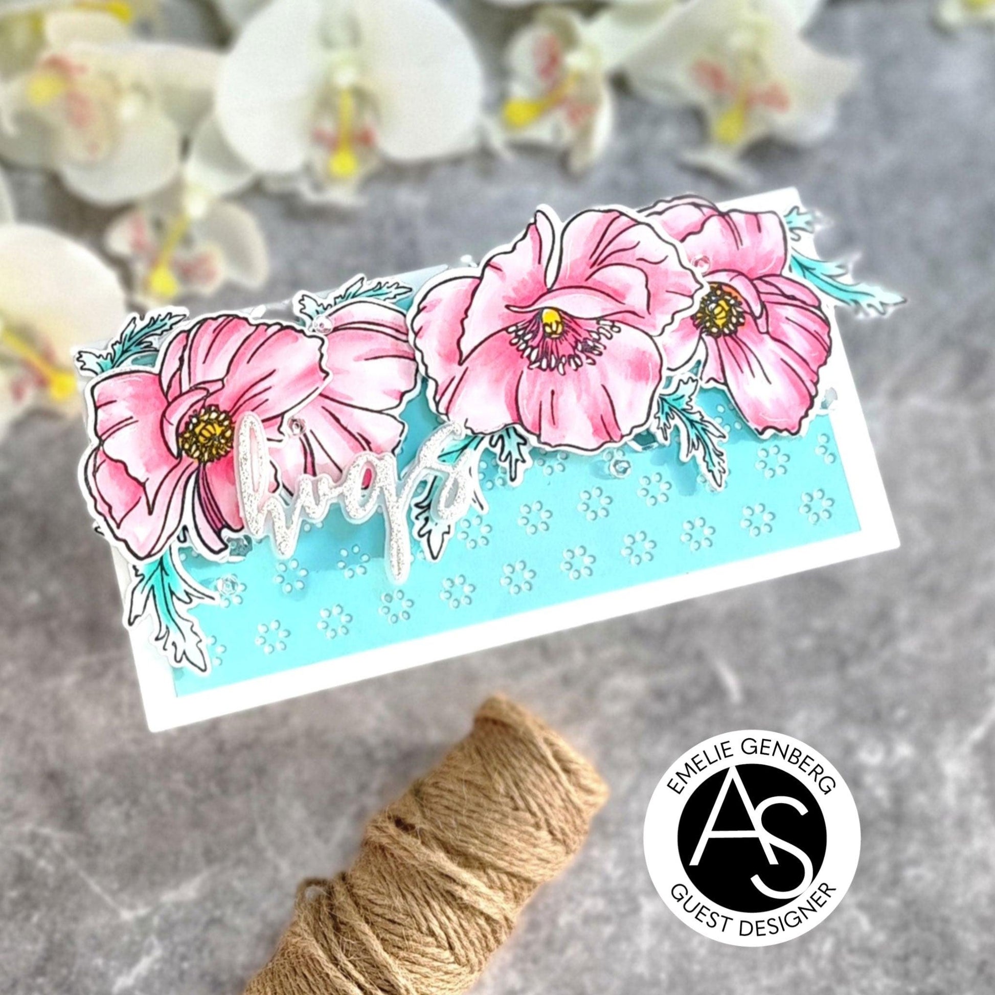Alex Syberia Designs Cindy Lou's Poppies Die Set - CraftSource Market: Craft Supplies & Kits Papercraft > Dies > Metal Cutting Dies