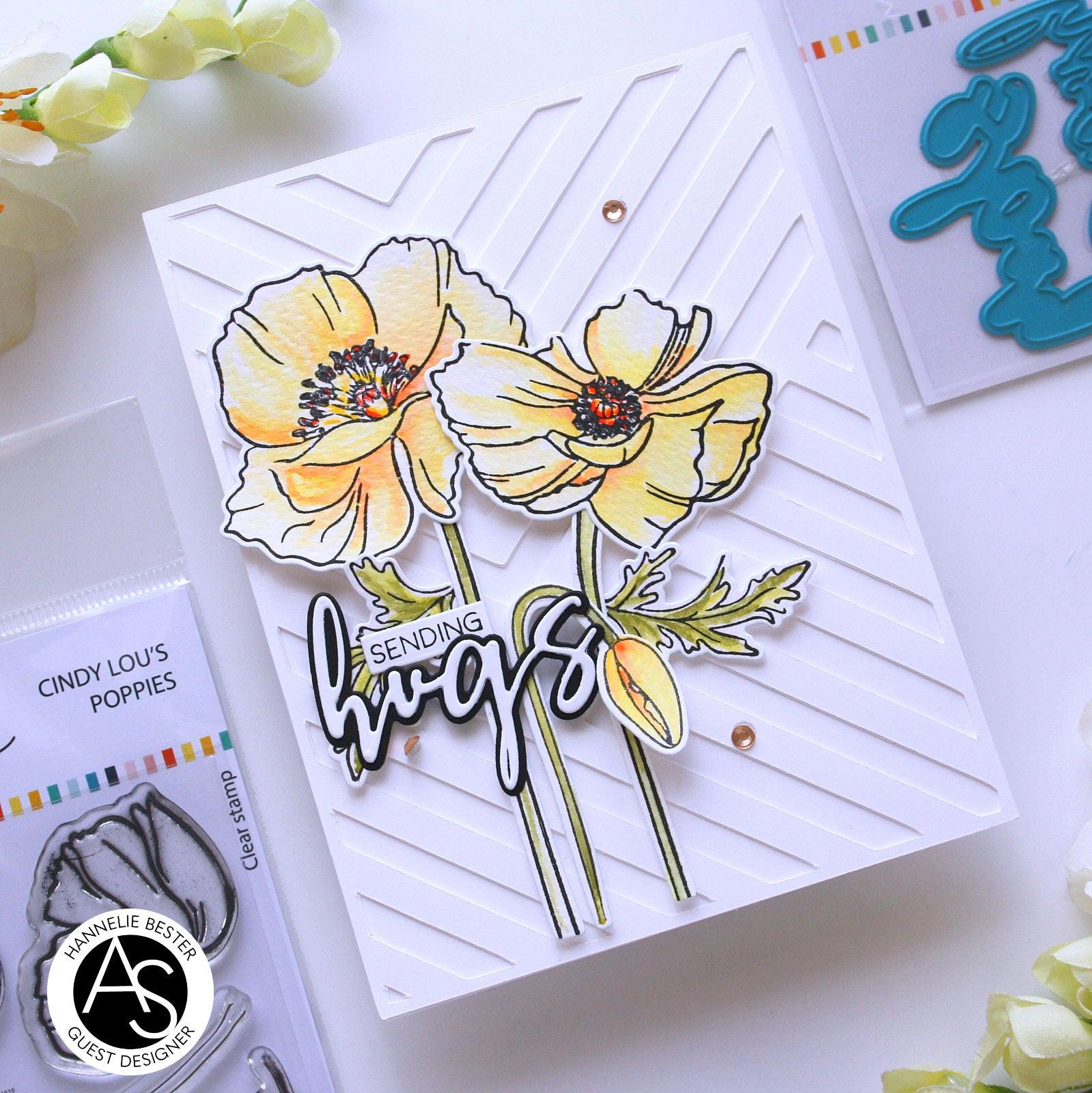 Alex Syberia Designs Cindy Lou's Poppies Die Set - CraftSource Market: Craft Supplies & Kits Papercraft > Dies > Metal Cutting Dies