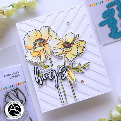 Alex Syberia Designs Cindy Lou's Poppies Die Set - CraftSource Market: Craft Supplies & Kits Papercraft > Dies > Metal Cutting Dies