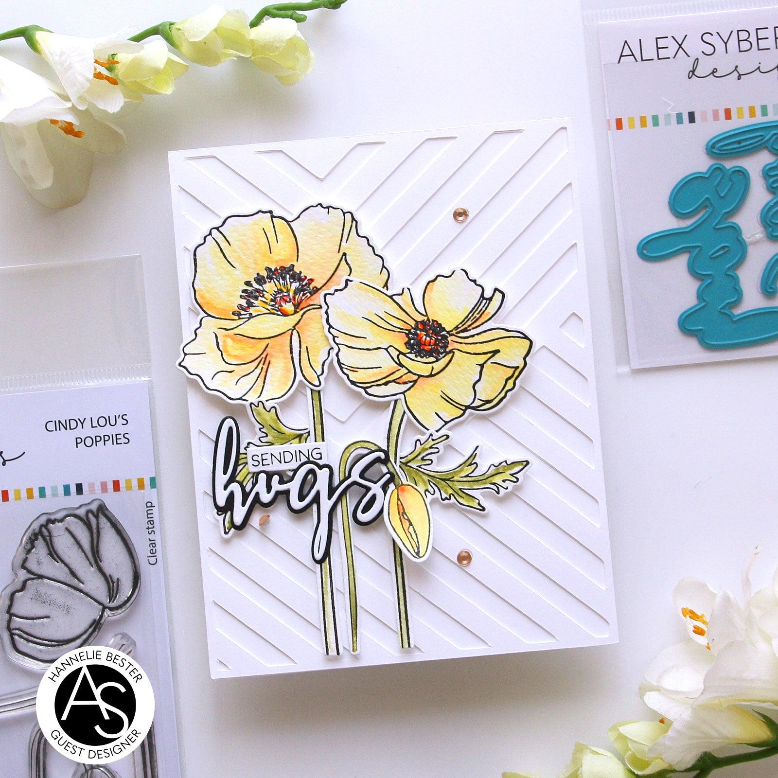 Alex Syberia Designs Cindy Lou's Poppies Stamp Set - CraftSource Market: Craft Supplies & Kits Papercraft > Stamps > Photopolymer Stamps