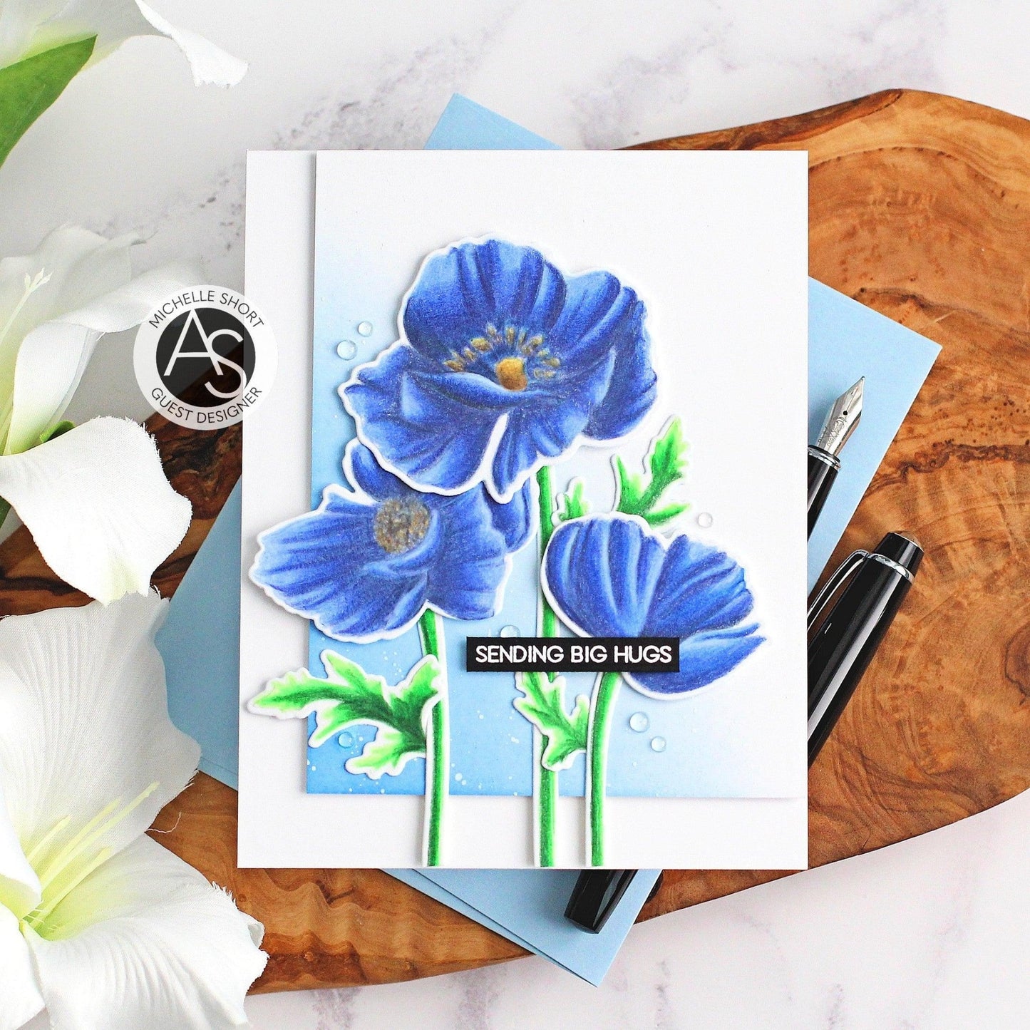 Alex Syberia Designs Cindy Lou's Poppies Stamp Set - CraftSource Market: Craft Supplies & Kits Papercraft > Stamps > Photopolymer Stamps