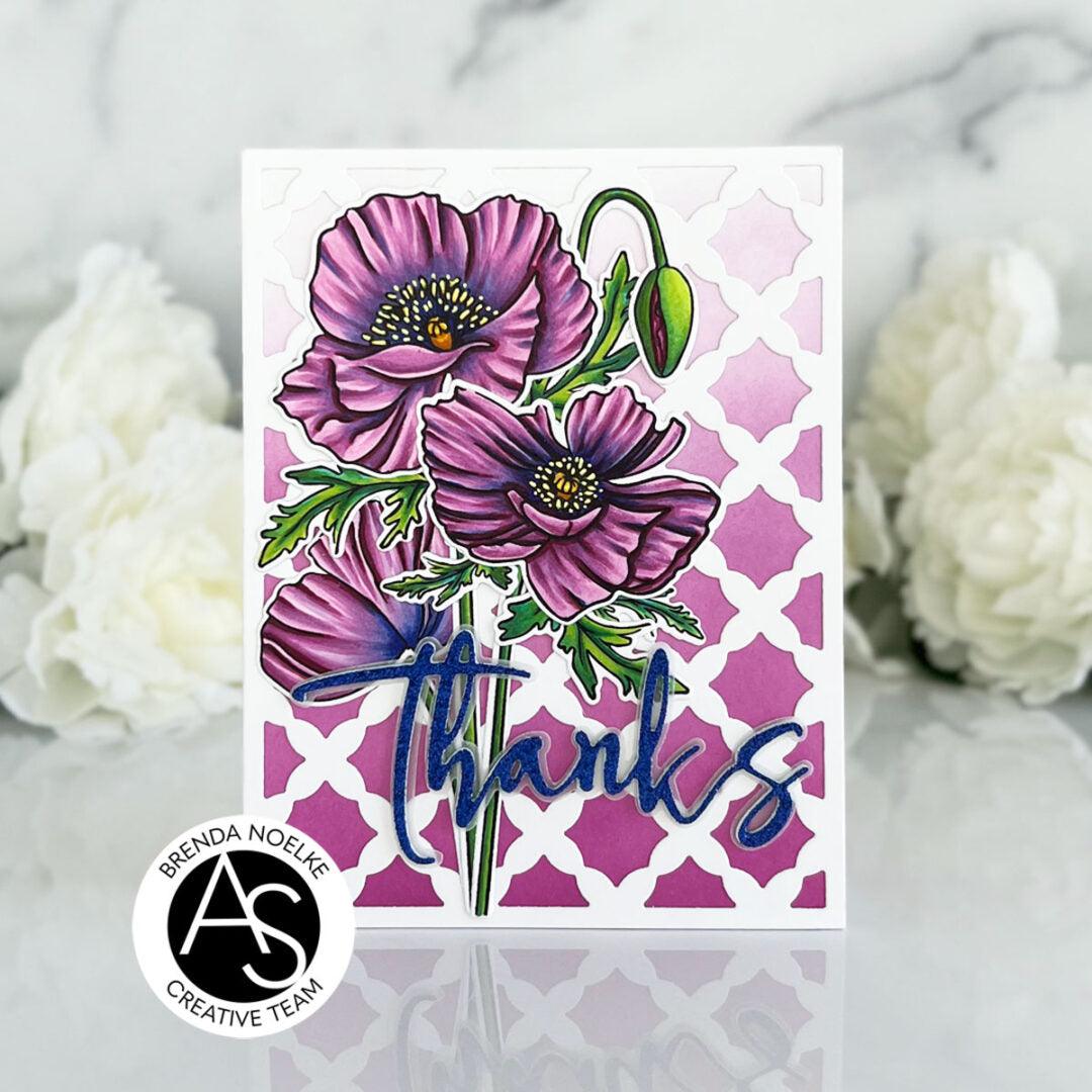 Alex Syberia Designs Cindy Lou's Poppies Stamp Set - CraftSource Market: Craft Supplies & Kits Papercraft > Stamps > Photopolymer Stamps