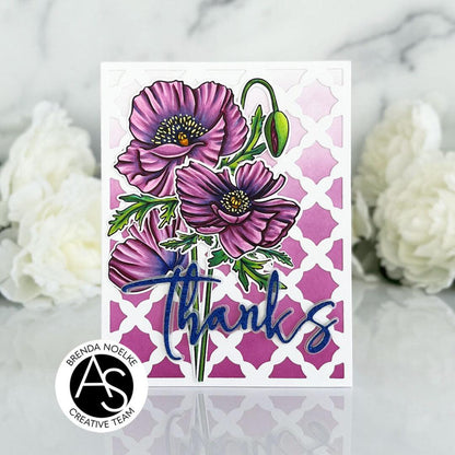 Alex Syberia Designs Cindy Lou's Poppies Stamp Set - CraftSource Market: Craft Supplies & Kits Papercraft > Stamps > Photopolymer Stamps