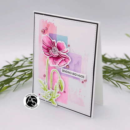 Alex Syberia Designs Cindy Lou's Poppies Stamp Set - CraftSource Market: Craft Supplies & Kits Papercraft > Stamps > Photopolymer Stamps