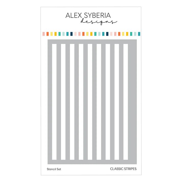 Alex Syberia Designs Classic Stripes Stencil - CraftSource Market: Craft Supplies & Kits Papercraft > Stencils