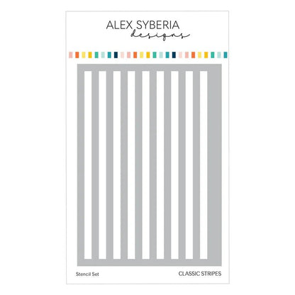 Alex Syberia Designs Classic Stripes Stencil - CraftSource Market: Craft Supplies & Kits Papercraft > Stencils