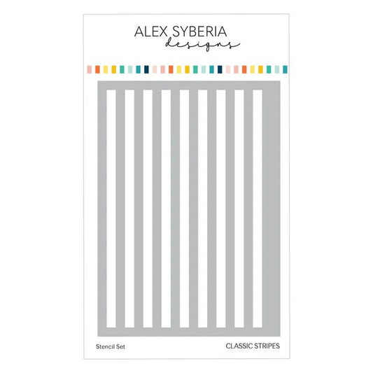 Alex Syberia Designs Classic Stripes Stencil - CraftSource Market: Craft Supplies & Kits Papercraft > Stencils