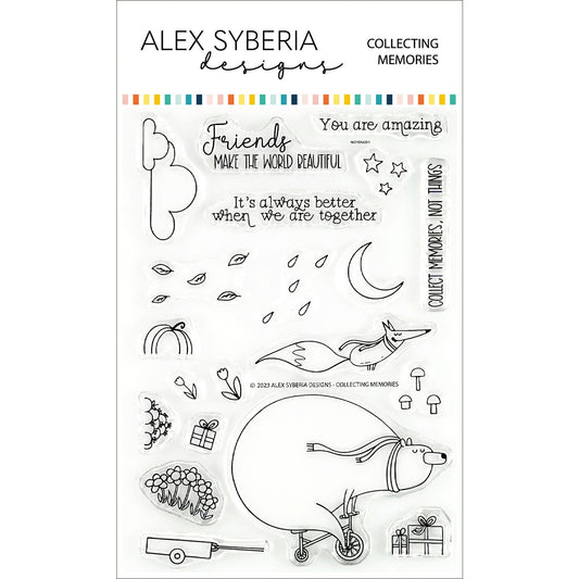 Alex Syberia Designs Collecting Memories Stamp Set - CraftSource Market: Craft Supplies & Kits Papercraft > Stamps > Photopolymer Stamps