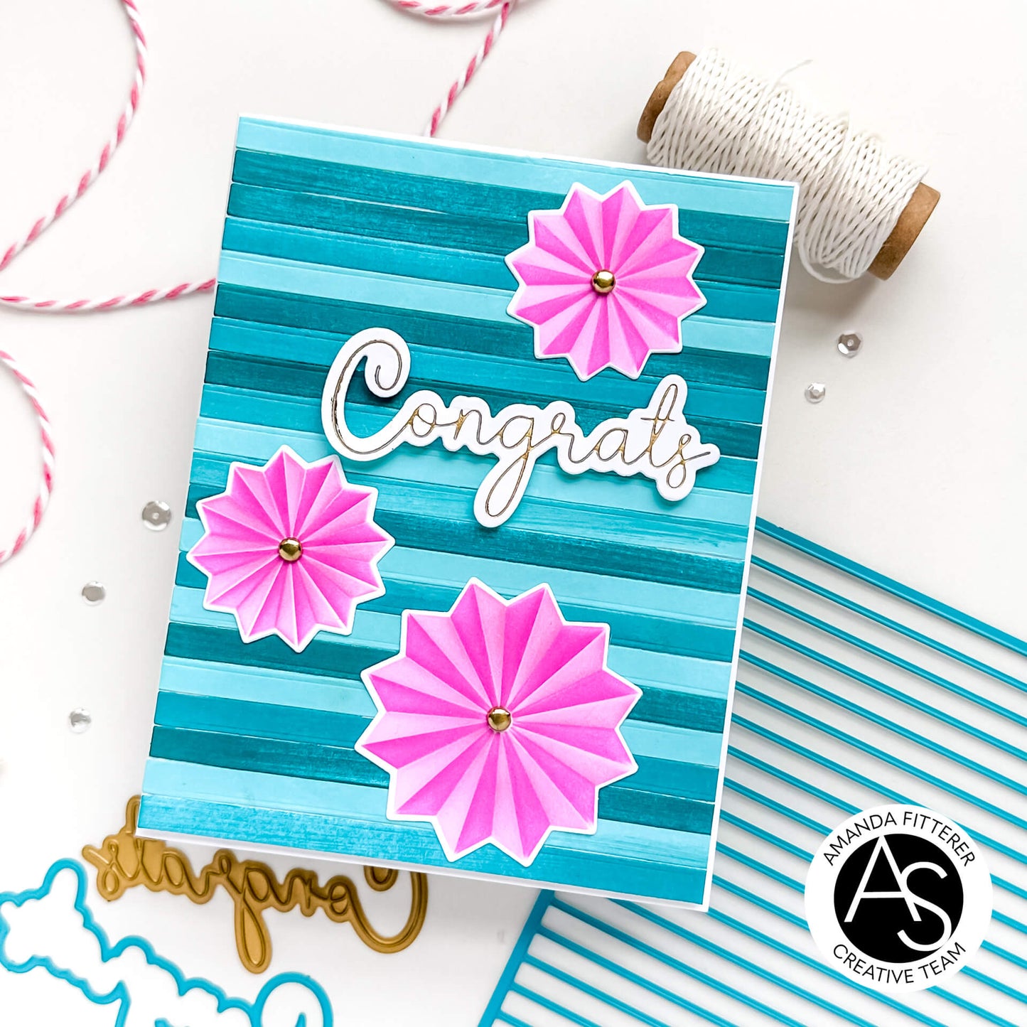 Alex Syberia Designs Congrats & Hooray Die Set - CraftSource Market: Craft Supplies & Kits Papercraft > Dies > Metal Cutting Dies