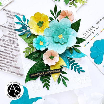 Alex Syberia Designs Delicate Blooms Die Set - CraftSource Market: Craft Supplies & Kits Papercraft > Dies > Metal Cutting Dies
