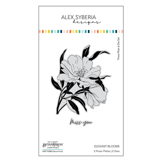 Alex Syberia Designs Elegant Blooms Press Plate & Die Set - CraftSource Market: Craft Supplies & Kits Betterpress