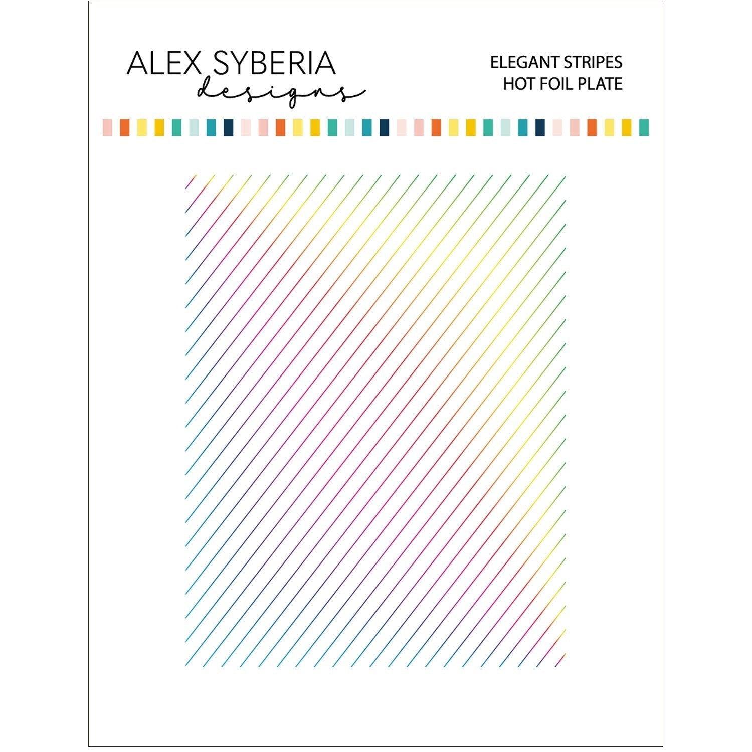 Alex Syberia Designs Elegant Stripes Hot Foil Plate - CraftSource Market: Craft Supplies & Kits Foiling and Letterpress