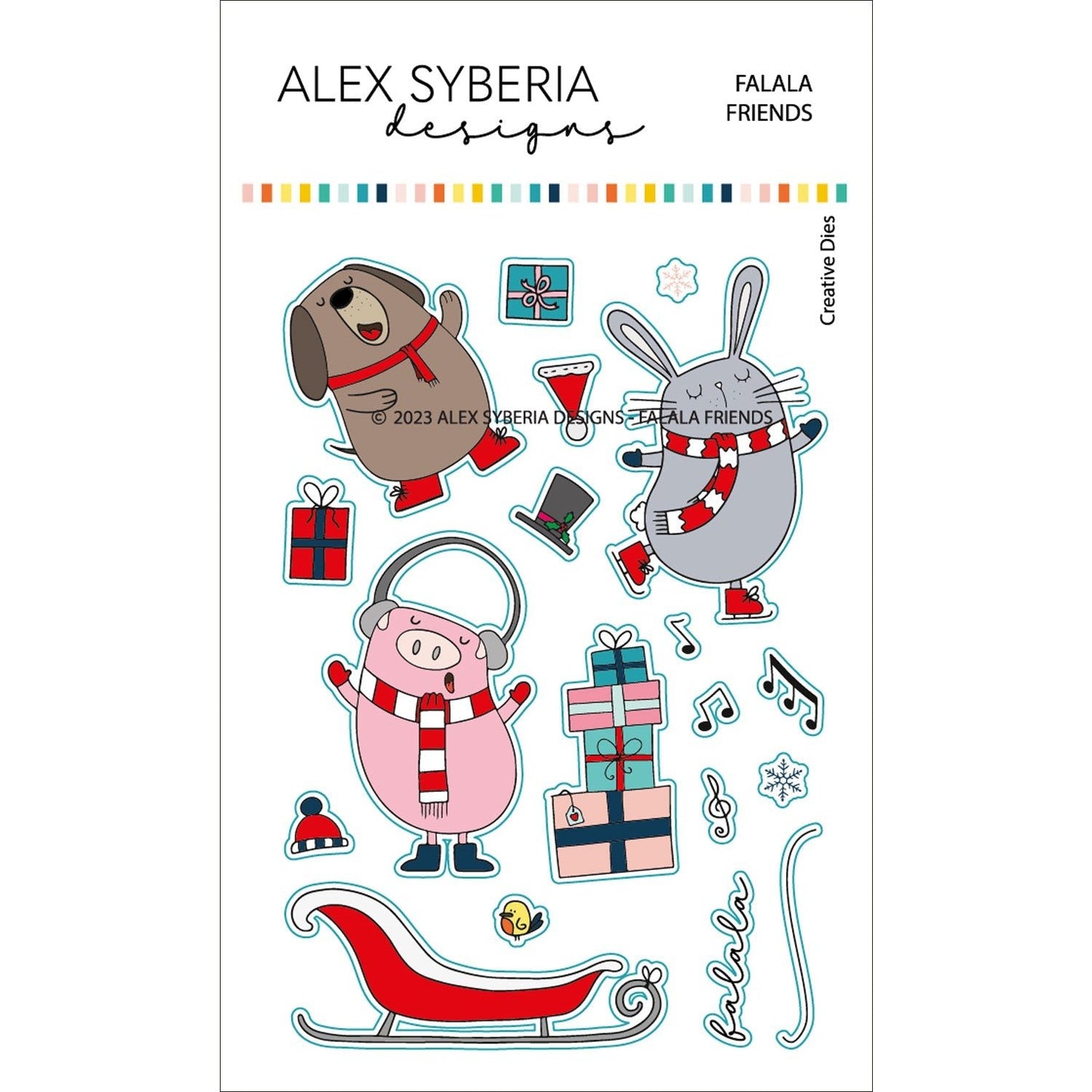 Alex Syberia Designs Falala Friends Die Set - CraftSource Market: Craft Supplies & Kits Papercraft > Dies > Metal Cutting Dies