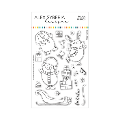 Alex Syberia Designs Falala Friends Stamp Set - CraftSource Market: Craft Supplies & Kits Papercraft > Stamps > Photopolymer Stamps