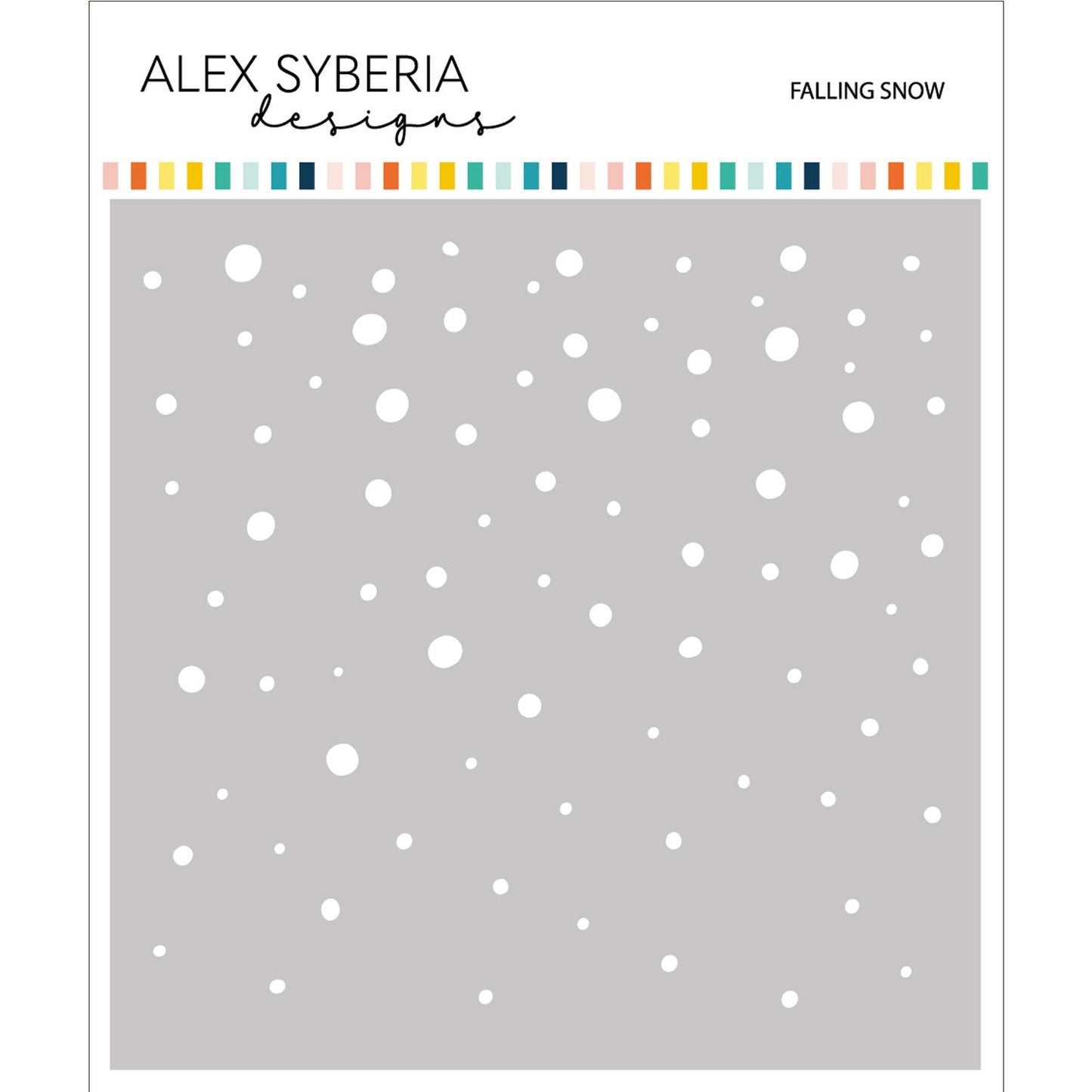 Alex Syberia Designs Falling Snow Stencil - CraftSource Market: Craft Supplies & Kits Papercraft > Stencils