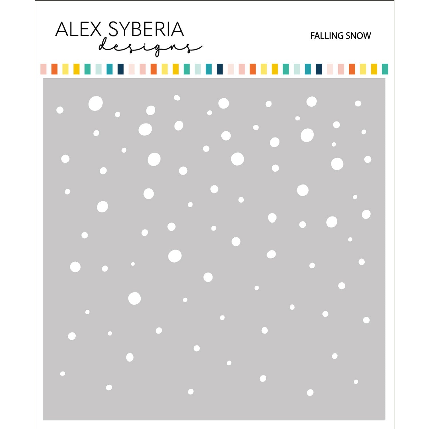 Alex Syberia Designs Falling Snow Stencil - CraftSource Market: Craft Supplies & Kits Papercraft > Stencils