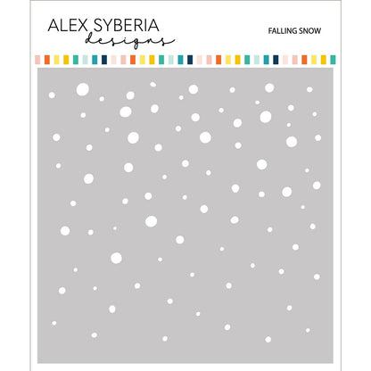 Alex Syberia Designs Falling Snow Stencil - CraftSource Market: Craft Supplies & Kits Papercraft > Stencils
