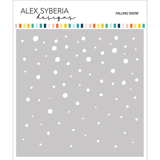 Alex Syberia Designs Falling Snow Stencil - CraftSource Market: Craft Supplies & Kits Papercraft > Stencils