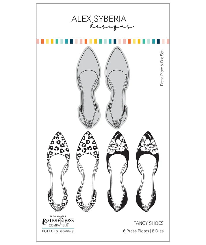 Alex Syberia Designs Fancy Shoes Press Plate & Die Set - CraftSource Market: Craft Supplies & Kits Papercraft > Dies > Metal Cutting Dies