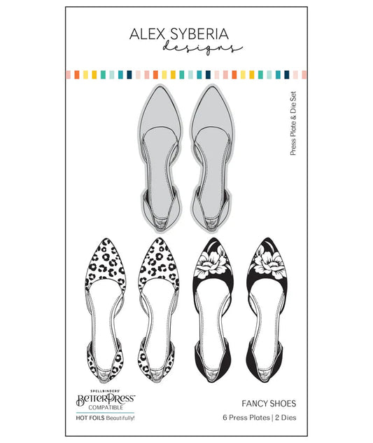 Alex Syberia Designs Fancy Shoes Press Plate & Die Set - CraftSource Market: Craft Supplies & Kits Papercraft > Dies > Metal Cutting Dies