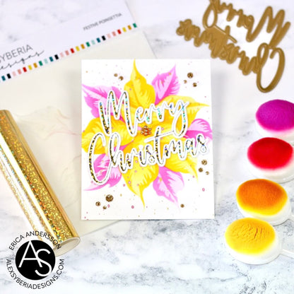 Alex Syberia Designs Festive Poinsettia Stamp Set - CraftSource Market: Craft Supplies & Kits Papercraft > Stamps > Photopolymer Stamps