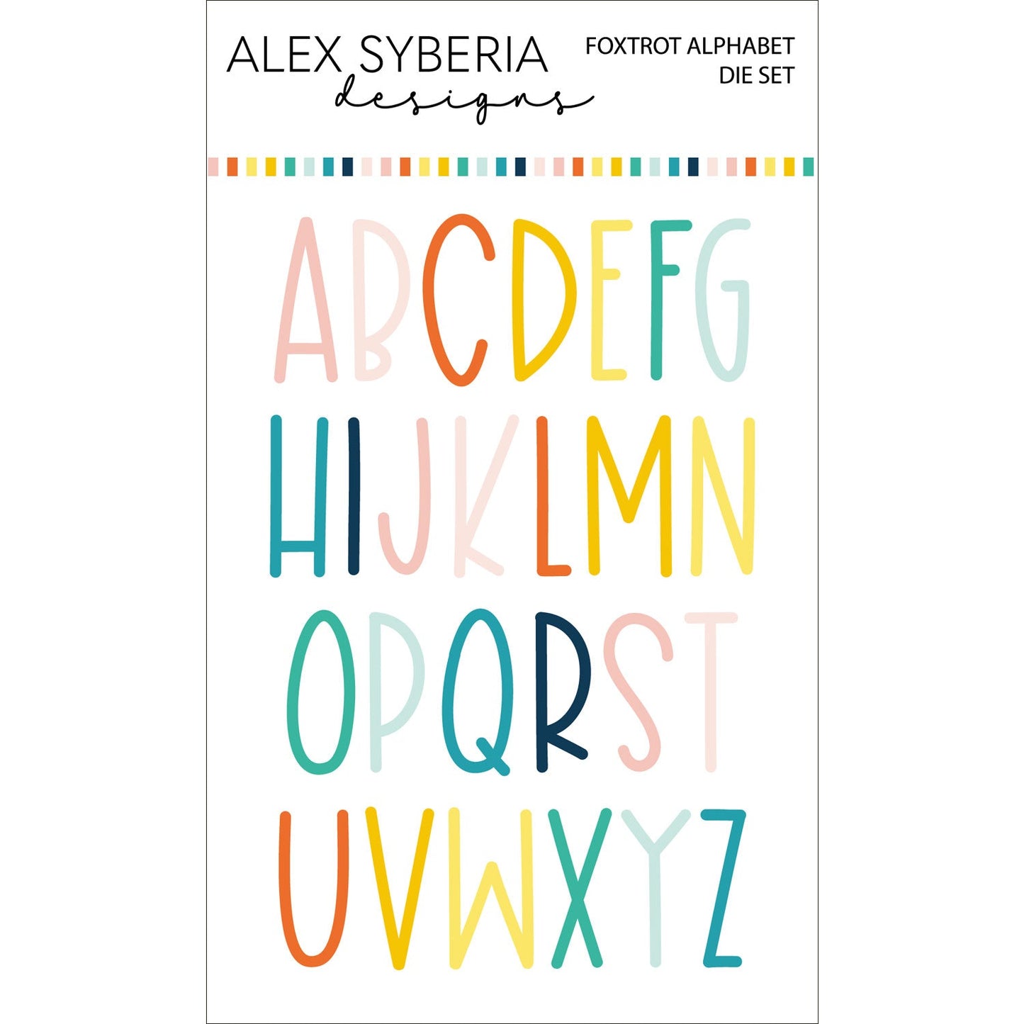 Alex Syberia Designs Foxtrot Alphabet Die Set - CraftSource Market: Craft Supplies & Kits Papercraft > Dies > Metal Cutting Dies