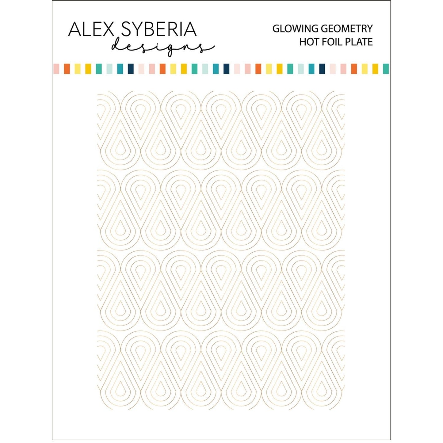 Alex Syberia Designs Glowing Geometry Hot Foil Plate - CraftSource Market: Craft Supplies & Kits Foiling and Letterpress