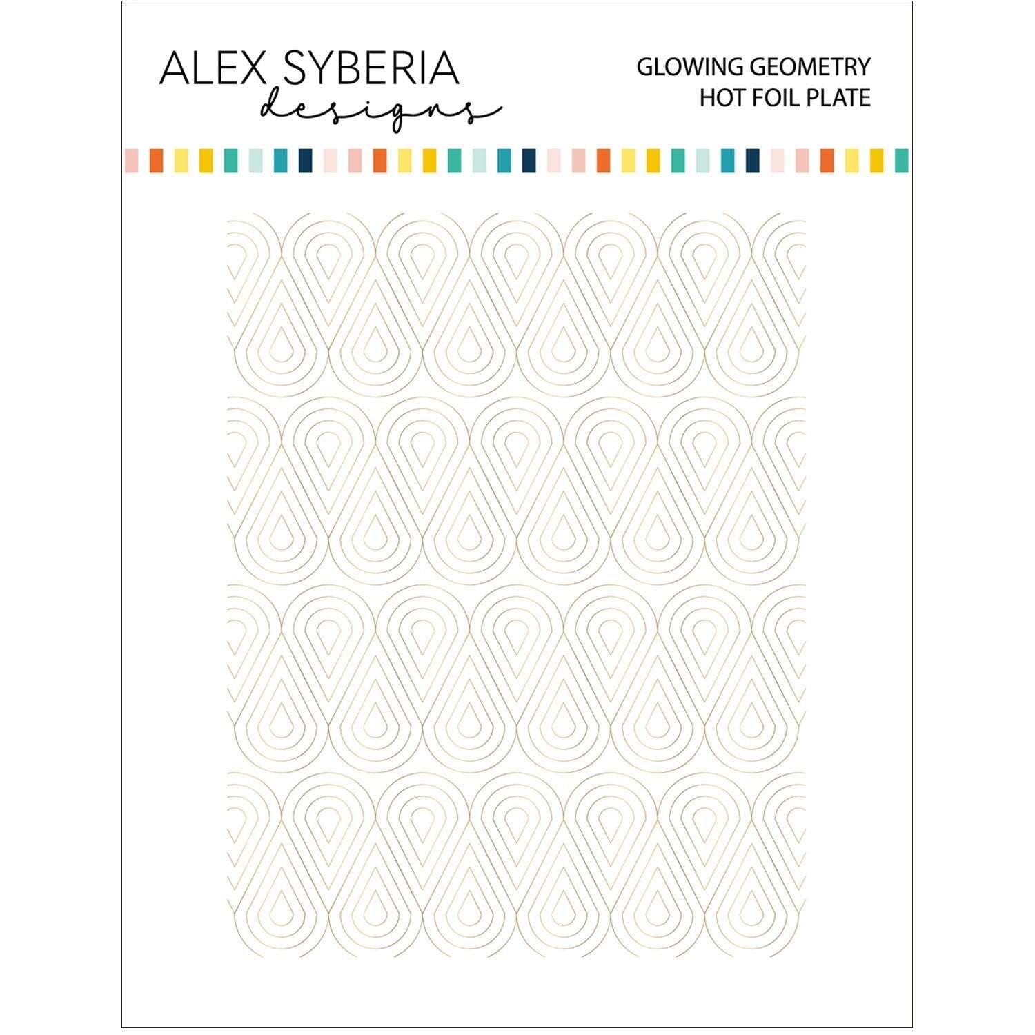 Alex Syberia Designs Glowing Geometry Hot Foil Plate - CraftSource Market: Craft Supplies & Kits Foiling and Letterpress