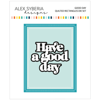 Alex Syberia Designs Good Day Quilted Rectangles Die Set - CraftSource Market: Craft Supplies & Kits Papercraft > Dies > Metal Cutting Dies