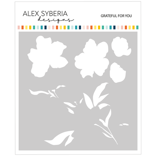 Alex Syberia Designs Grateful for You Stencil - CraftSource Market: Craft Supplies & Kits Papercraft > Stencils