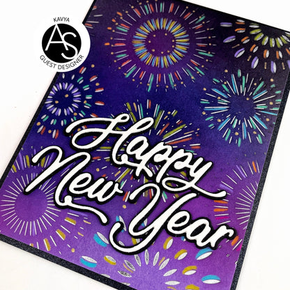Alex Syberia Designs Happy New Year Die - CraftSource Market: Craft Supplies & Kits Papercraft > Dies > Metal Cutting Dies