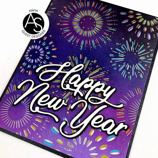 Alex Syberia Designs Happy New Year Die - CraftSource Market: Craft Supplies & Kits Papercraft > Dies > Metal Cutting Dies