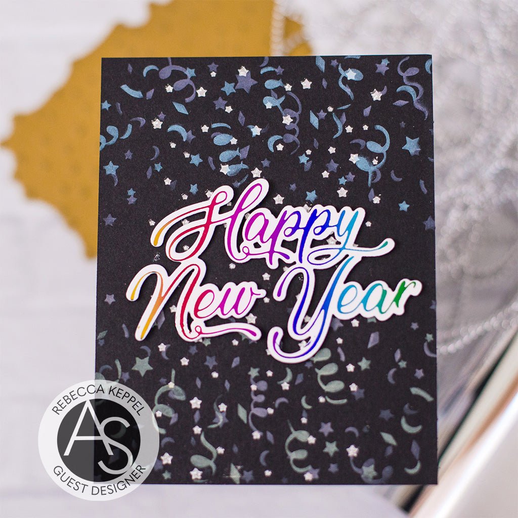 Alex Syberia Designs Happy New Year Die - CraftSource Market: Craft Supplies & Kits Papercraft > Dies > Metal Cutting Dies