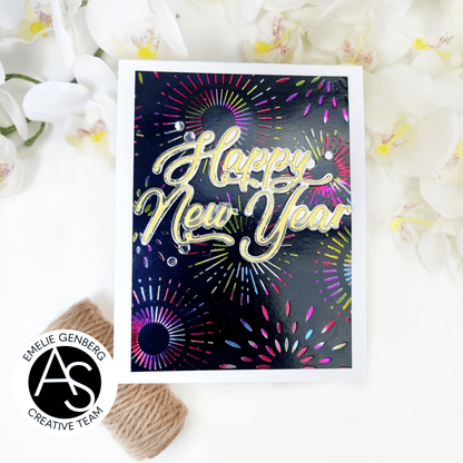 Alex Syberia Designs Happy New Year Die - CraftSource Market: Craft Supplies & Kits Papercraft > Dies > Metal Cutting Dies