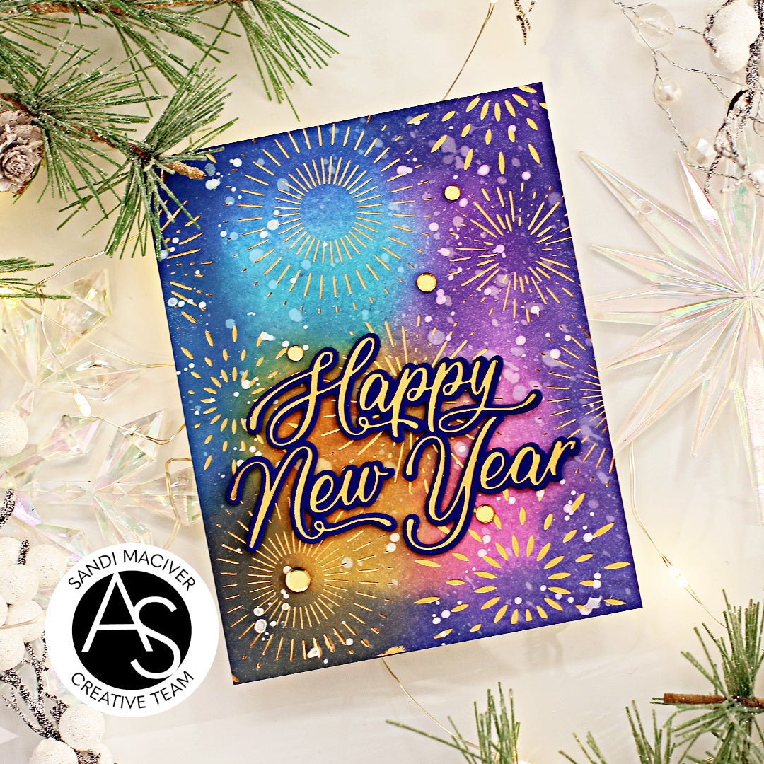 Alex Syberia Designs Happy New Year Die - CraftSource Market: Craft Supplies & Kits Papercraft > Dies > Metal Cutting Dies