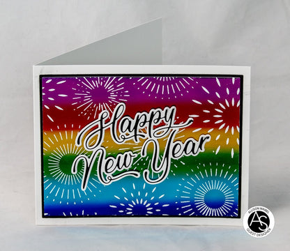 Alex Syberia Designs Happy New Year Hot Foil Plate - CraftSource Market: Craft Supplies & Kits Foiling and Letterpress